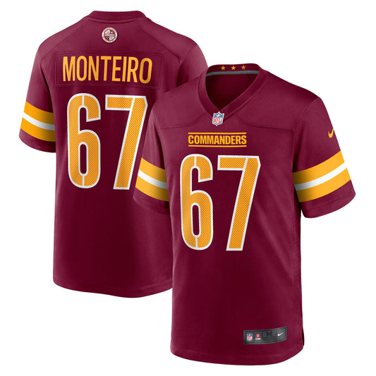 Aaron Monteiro Washington Commanders Nike Game Player Jersey - Burgundy