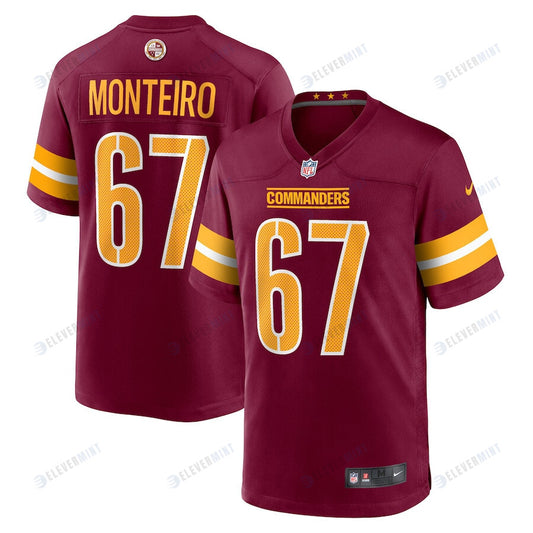 Aaron Monteiro Washington Commanders Game Player Jersey - Burgundy