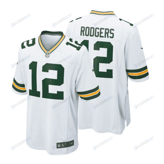 Aaron Rodgers 12 Green Bay Packers Men Away Game Jersey - White